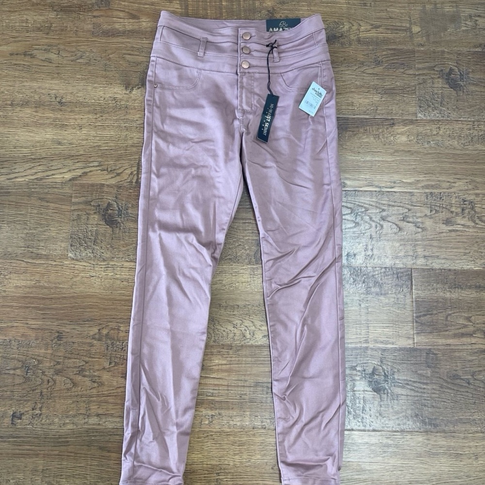 Refuge Dusty Pink High-Waisted Pants